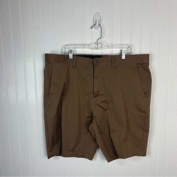 Volcom MENS Shorts 40 Brown Volcom Frickin Teller Shorts Casual - Picture 2 of 10